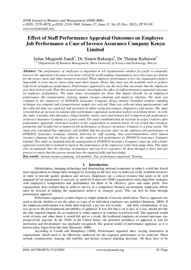 Performance Management and Employee Retention in Universities in Kenya
